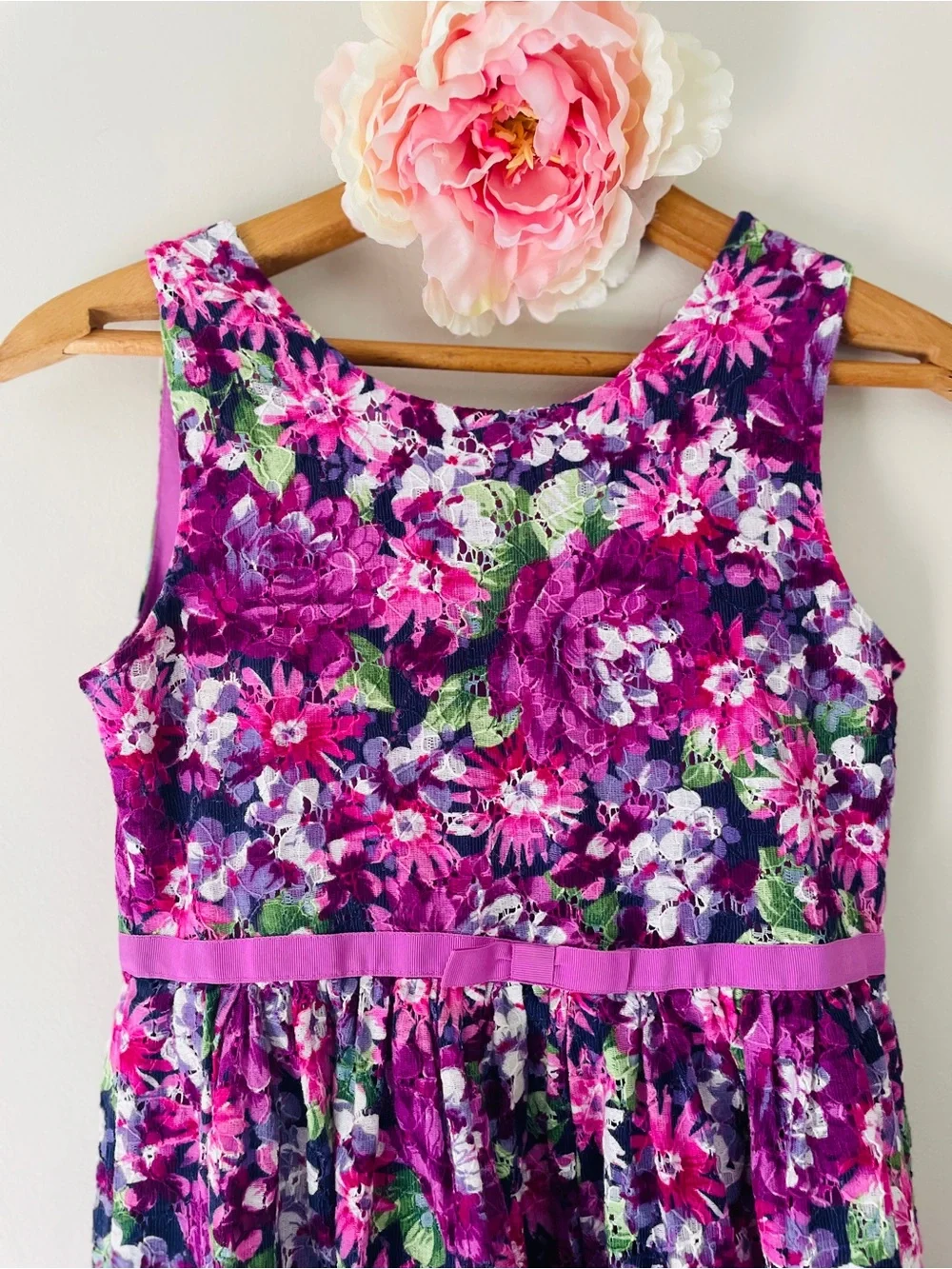 Gymboree Girls Purple Wildflower Floral Dress Size 12